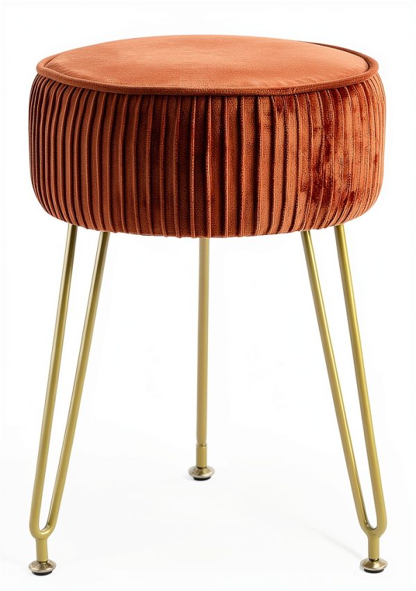 IBUYKE Velvet Ottoman Stool Modern Design with Storage-2