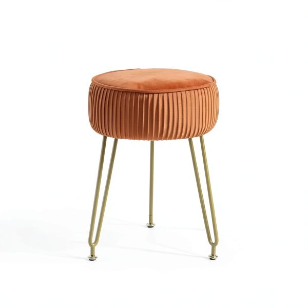 IBUYKE Velvet Ottoman Stool Modern Design with Storage-1