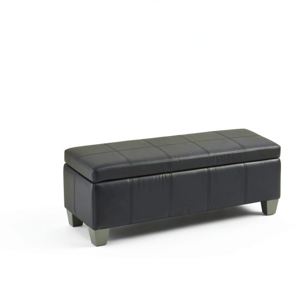 UDAX Faux Leather Ottoman Storage Bench Modern Style-8