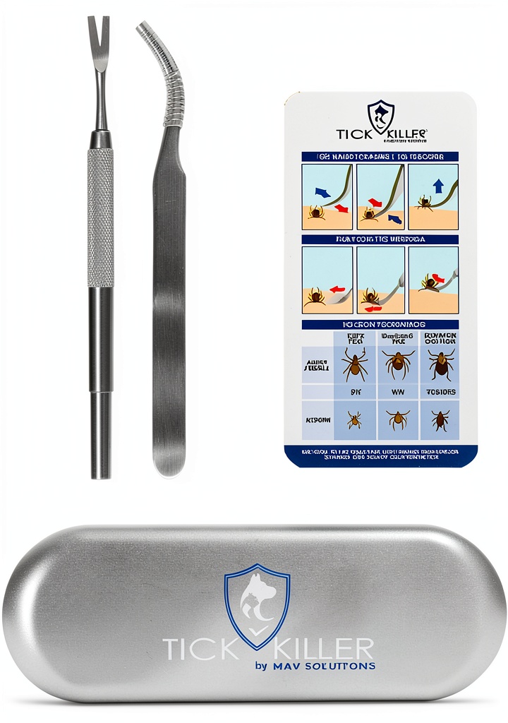 Mav Solutions Tick Remover Set with tools and case displayed