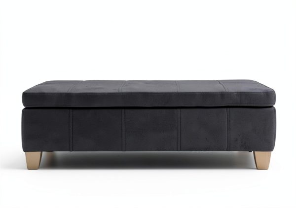 UDAX Faux Leather Ottoman Storage Bench Modern Style-2