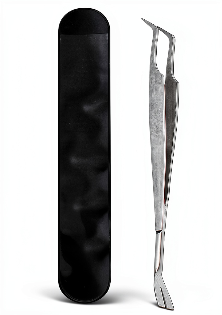 Junfamilee tick remover tool showing stainless steel construction and dual-function design
