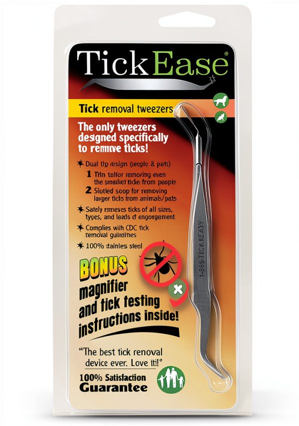 TickEase Tick Remover Tool Stainless Steel Dual Sided Pet-5