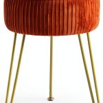 IBUYKE Velvet Ottoman Stool Modern Design with Storage-0