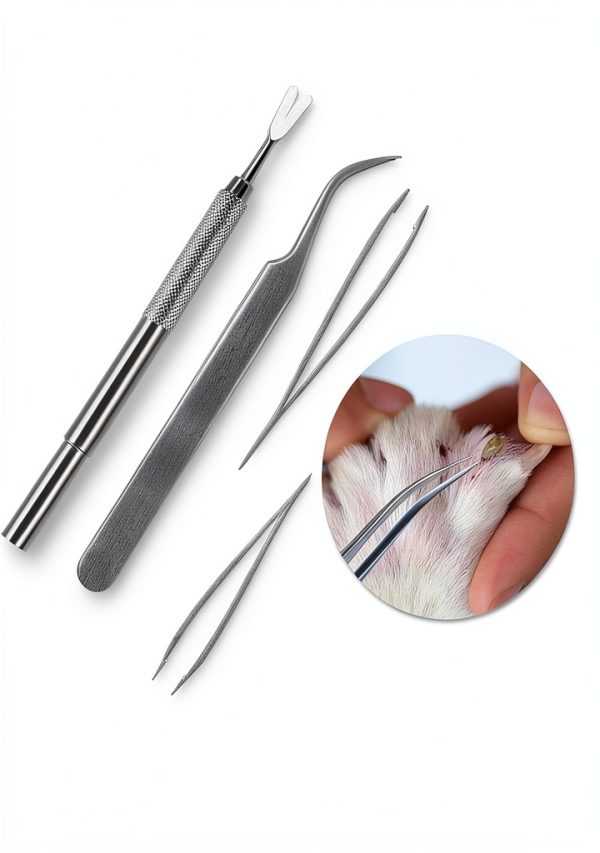 HSZJsto Dog Tick Remover Kit Stainless Steel-1