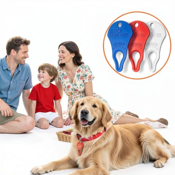Dimsem Tick Remover Tool for Dogs & Humans Aluminum Lever Key Model A1-6